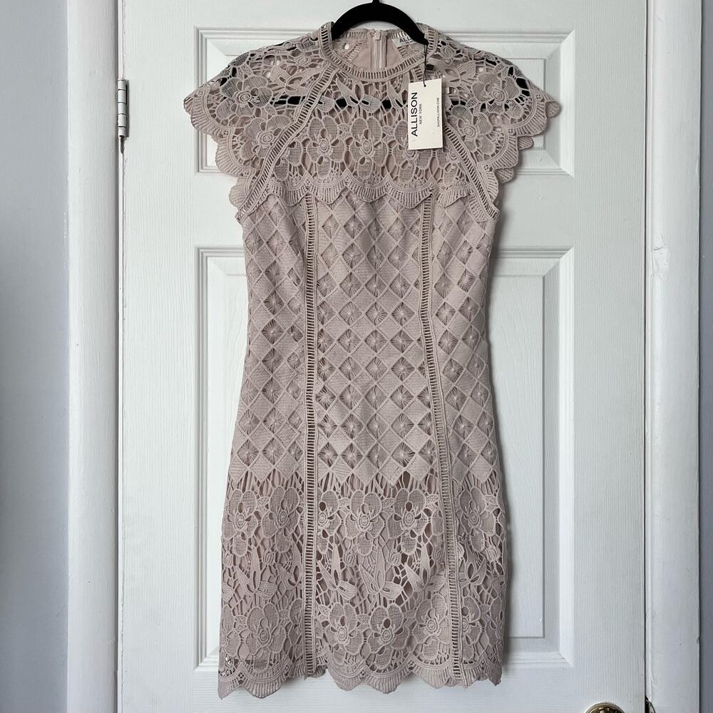 Allison New York Crochet Overlay Dress - Size S - NWT